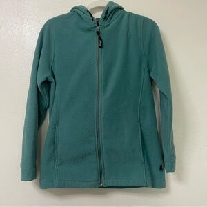 Woolrich Women's Fleece Teal Green Zip Up Hoodie Small